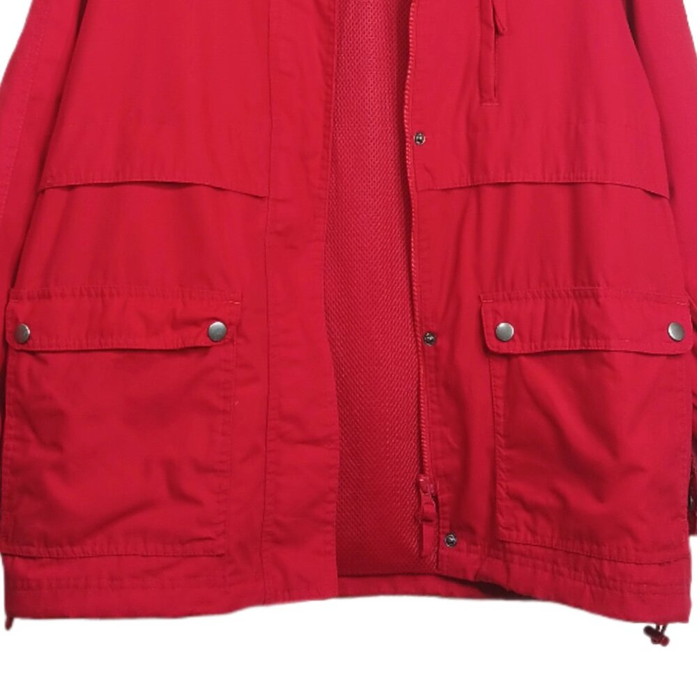 Basic Editions Cargo Jacket Womens Small Red Ligh… - image 3